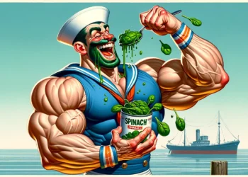 Popeye eating Spinach